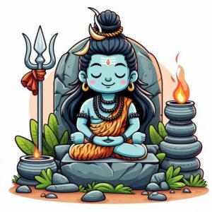 Lord Shiva Chibi Sticker