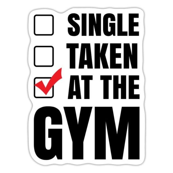 Single taken at the gym sticker