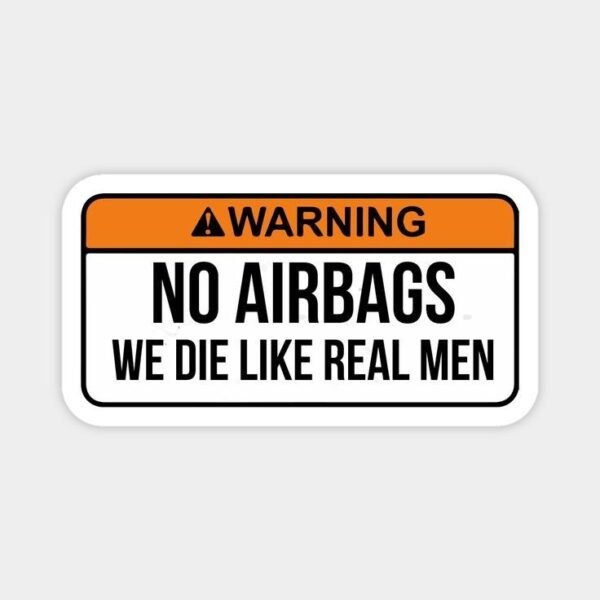 warning No airbags sticker