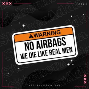Warning no airbags sticker