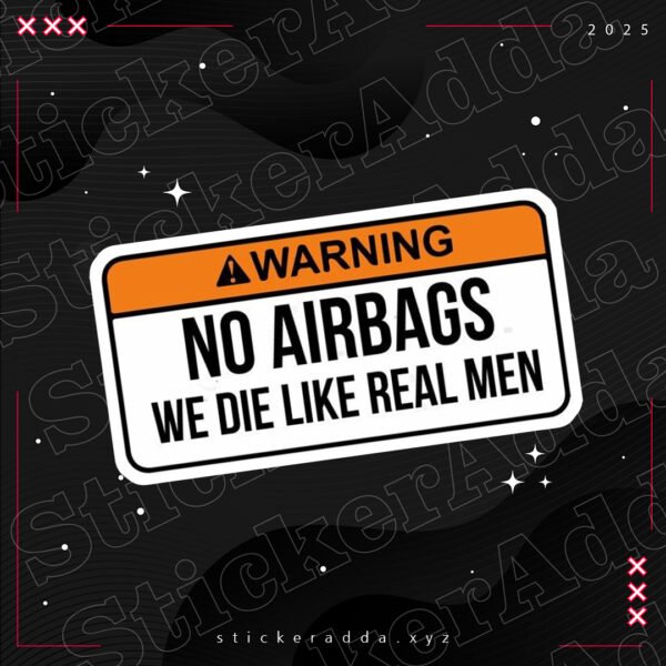 Warning no airbags sticker