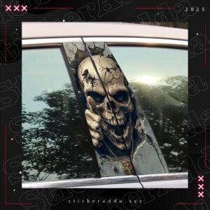 Skull Side Pillar Car Sticker