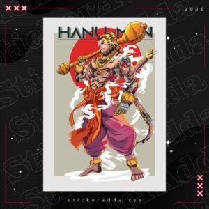 Lord Hanuman Cyborg Sticker