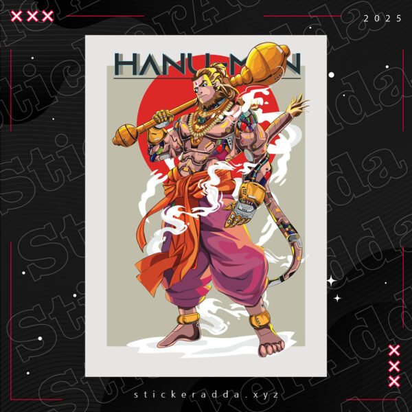 Lord Hanuman Cyborg Sticker