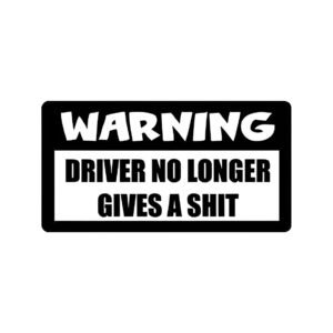Warning sticker