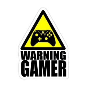 Warning Gamer Sticker