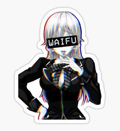 Waifu anime Sticker