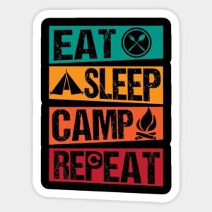 Ear Sleep Camp Repeat Sticker