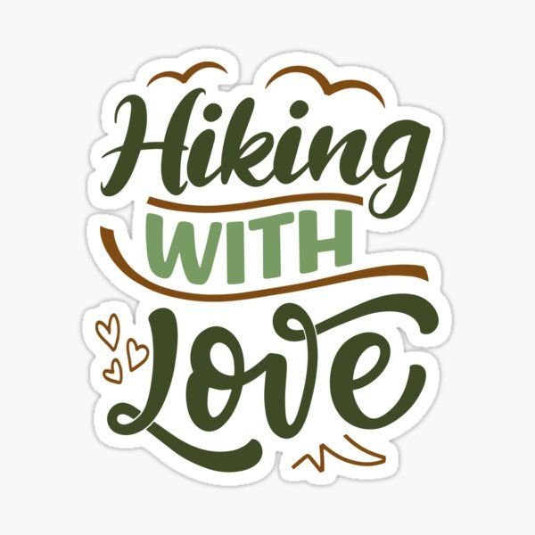 Hiking With Love Sticker