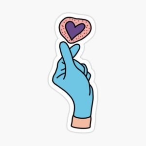 Finger Heart Sticker